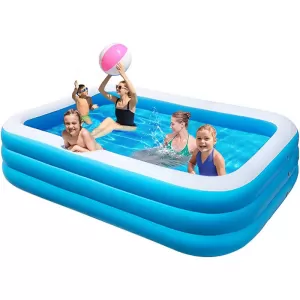 Custom 3 Layers Inflatable Swimming Pool For Kids And Adults Automatic Inflatable Swimming Pool