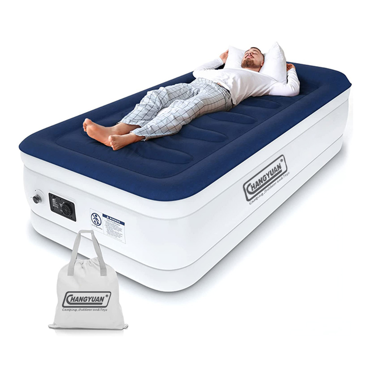 Custom Cheap Full Size Single Inflatable Mattress With Pump Air Mattress